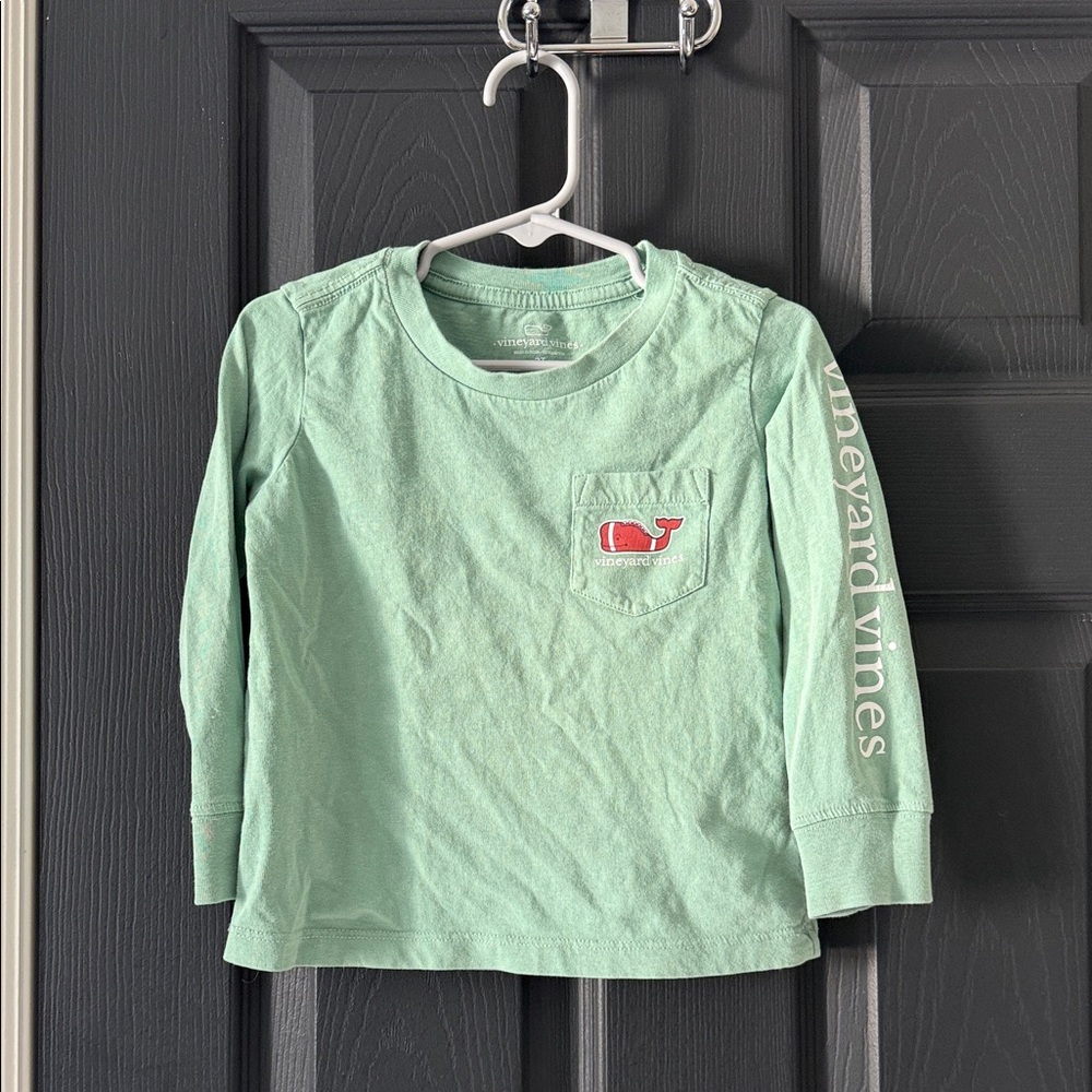 Vineyard Vines Kids Mint Green Long Sleeve Tee